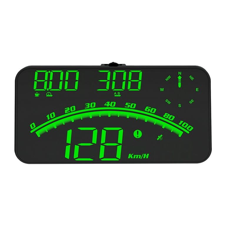 Car GPS HUD with Speed MPH Digital Speed KM/H MPH Meter Large LCD Display  Displays Speed Distance Time for Cars Vehicles