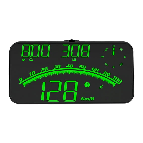 Happy Date Digital GPS Speedometer, Universal Car HUD Display with Speed MPH, Altitude, Driving Distance, Overspeed Alarm, HD Display, for All Vehicles