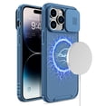 thumbnail image 2 of Elegant Choise Phone Case with Slide Camera Lens Magnetic Cover for iPhone 14 Pro Max/14 Pro/14 Plus/14, Blue, 2 of 15