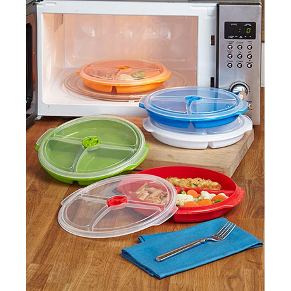 Set of 5 Divided Food Storage Plates