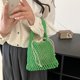 thumbnail image 1 of Bolso de mano para mujer, bolso de mano ahuecado de verano, bolso grande de playa tejido (verde), 1 of 5