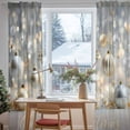 thumbnail image 3 of Christmas Balls Sheer Curtains 108 Inches Long, Sliver Golden Xmas Decoration Snowflake Light Filtering Window Curtains for Living Room, Rod Pocket Voile Sheer Curtain Drapes, 52"Wx108"L, 2 Panels, 3 of 9