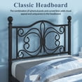 thumbnail image 6 of Twin Size Metal Platform Bed Frame With Butterfly Design Headboard And Footboard, No Box Spring Needed, Easy Assembly, Black, 6 of 8