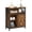 Rustic Brown + Ink Black, variant on Buffet Cabinet, Coffee Bar Storage Cabinet, Sideboard with 1 Sliding Barn Door, Adjustable Shelves, 11.8 x 27.6 x 31.5 Inches, for Living Room