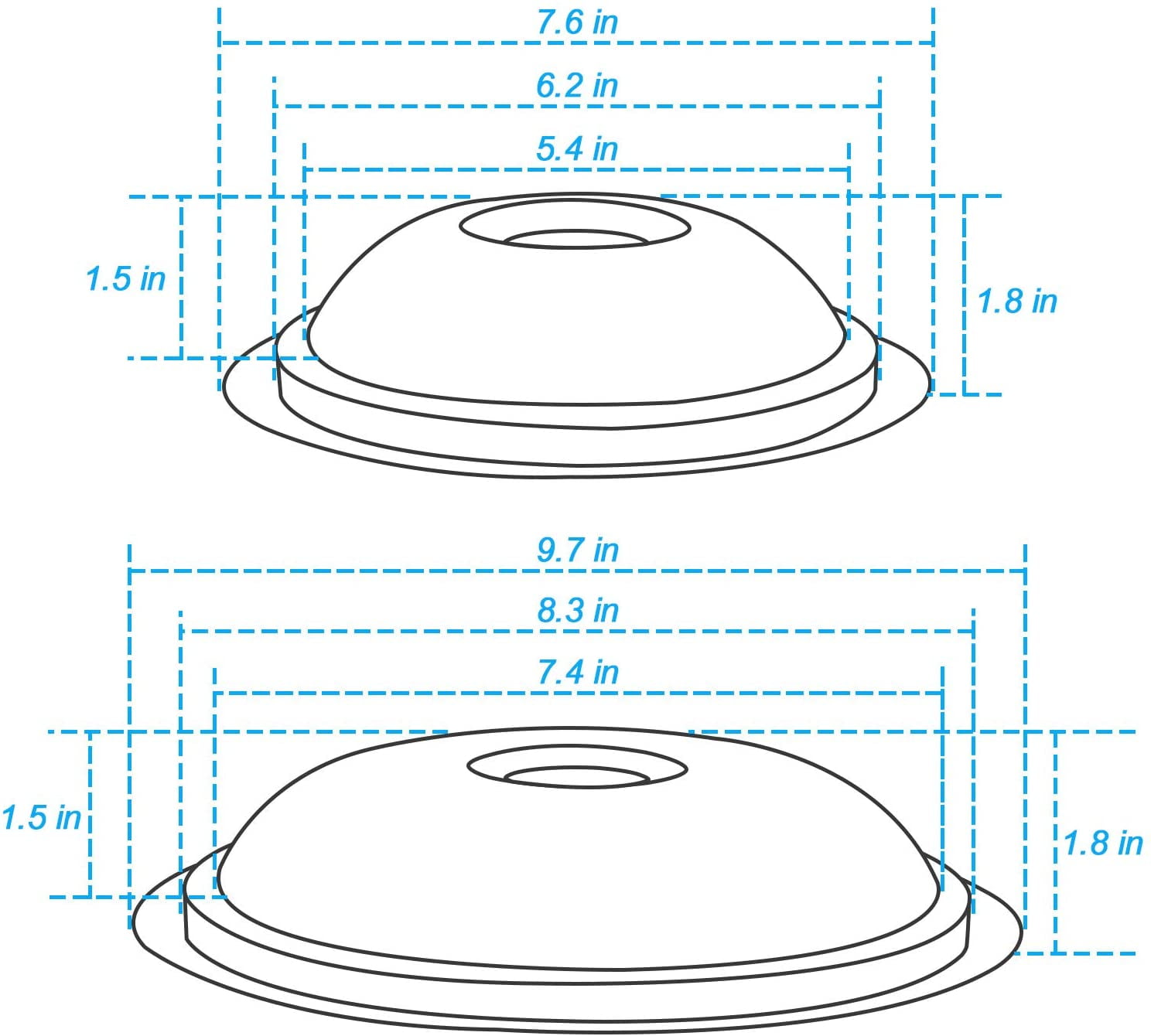 "Beaquicy Porcelain Burner Drip Pans Set Fits GE/Hotpoint Electric Range (8"" & 6"")"