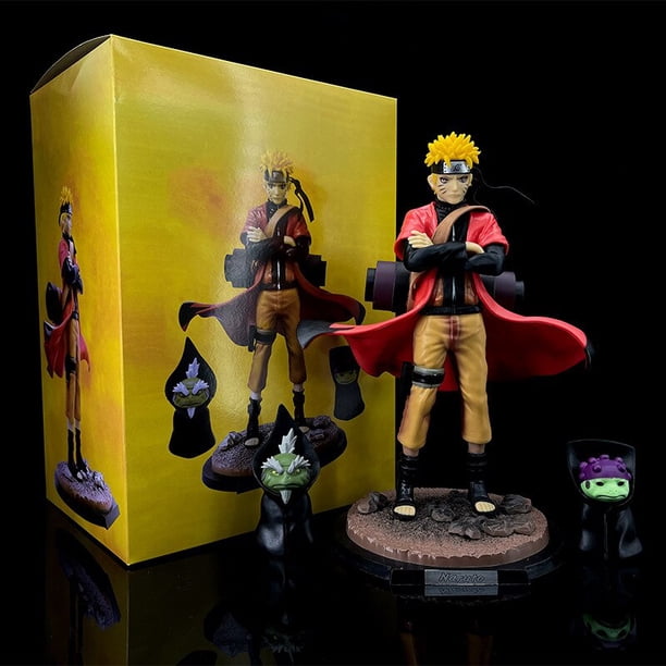 Figuras de acción de Naruto Uzumaki para niños, juguetes de Pvc hechos a mano con 2 rana de hadas, modelo de decoración, regalos de muñecas, caliente
