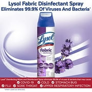 Lysol Fabric Disinfectant Spray, Sanitizing And Antibacterial Spray, For Disinfecting And Deodorizing Soft Furnishings, Lavender Fields 15 Fl. Oz (Pack Of 3)