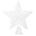 thumbnail image 2 of ZMKIAG Christmas Tree Topper Hollowed-Out Star Accessory, Sparkling Five-Pointed Star Decoration Classic Models with White Base for a Shimmering Finishing Touch to Your Tree, 2 of 8