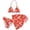 O#01-Red, variant on ZHANGDER Girls Swimsuits 2 Piece Bathing Suit Swimsuits for Teens Comfortable and Breathable Halterneck Cute Bikini Swimsuitswith Cover Ups Beach Skirt, Red 14-15 Years