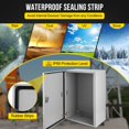 thumbnail image 4 of QinaQin Steel Electrical Box, IP66 Waterproof and Dustproof Lockable Junction Box with Mounting Plate for Indoor or Outdoor Use, 4 of 8