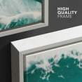 thumbnail image 4 of wall26 Framed Canvas Print Wall Art Teal White Green Vibrant Gemstone Landscape Nature Wilderness Digital Art Realism Decorative Close Up Colorful for Living Room, Bedroom, Office - 16"x24", 4 of 5