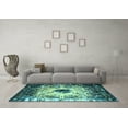 thumbnail image 3 of Ahgly Company Indoor Square Persian Light Blue Bohemian Area Rugs, 4' Square, 3 of 4