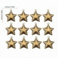 thumbnail image 2 of XYAIYT 12 Piece Star Shaped Christmas Tree Ornaments DIY Metal Christmas Decorations Long Lasting Rust Resistant Perfect for Christmas Trees and Wreaths Easy to Hang Gold 1.4in, 2 of 5