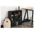 thumbnail image 3 of Simplistic 9-Cube Organizer with Bins, Small Size (Assembled unit dimensions : 7.9"D x 26.5"W x 26.7"H inches), Espresso/Black, 3 of 8