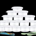 thumbnail image 1 of Coofit 25 Pcs Conteneur de Stockage en Argile Plastique Rond avec Couvercle, 1 of 10