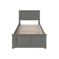 thumbnail image 6 of AFI Madison Twin Wood Platform Bed with Matching Footboard & Twin Trundle, Grey, 6 of 7