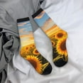 thumbnail image 5 of Cauagu Beautiful Golden Sunflower Field Print Crew Socks for Women and Men,Adult Athletic Running Socks 1-Pair Sports Socks Work Gear Socks with Moisture Wicking, 5 of 6