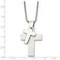 thumbnail image 3 of White Stainless Steel necklace with pendant Men's 24 in 2 mm, 3 of 3
