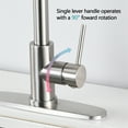 thumbnail image 5 of Cfowner Kitchen Faucet, Stainless Steel Sink Faucets with Pull Down Sprayer, 360°Swivel Spout, 5 of 6