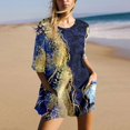 thumbnail image 2 of YDLCAFD Women Gradient Print Short Sleeve Jumpsuit Short Loose Backless Jumpsuits Rompers S, 2 of 7