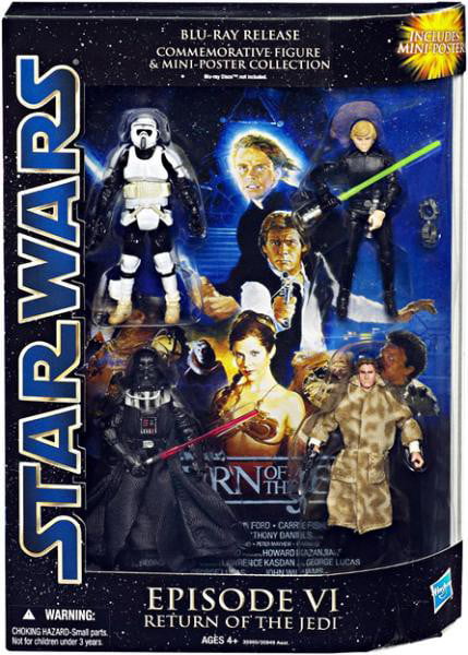 Hasbro Star Wars Episode 6 Blu-ray Release Commemorative 4 Figure Set W/poster for sale online 