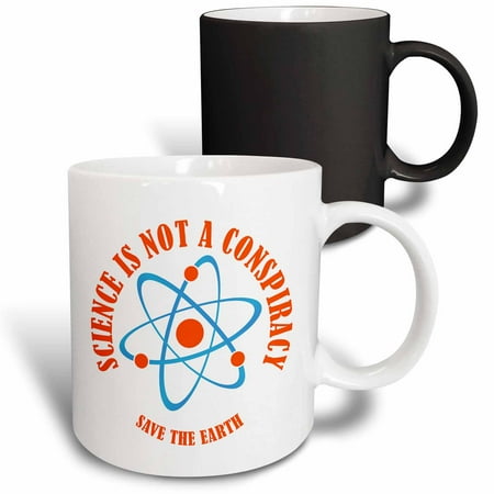 3drose Science Is Not a Conspiracy - Save the Earth - Protect the Environment 11oz Magic Transforming Mug