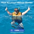 thumbnail image 6 of WARMOUNTS Automatic Inflatable Life Jacket w/ Whistle, Adult PFD Survival Buoyancy Vest for Boating Fishing Sailing Surfing Kayaking for Men Women Max Waist Size: 50'', 6 of 7