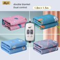 thumbnail image 2 of Manta eléctrica doble, mantas calefactoras, colchón individual para dormitorio de estudiantes, para el hogar, para ajustar la temperatura y mantener el calor, 2 of 3