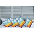 thumbnail image 2 of Ambesonne Abstract Throw Pillow Cover 4 Pack, Tropic Beach Palms, 24", Orange Blue White, 2 of 5