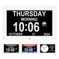 thumbnail image 1 of Memwake Multifunctional Large-Screen Digital Alarm Clock for 2026 World Cup, for Alzheimer's Patients with Date and Day of Week,Multiple Display Modes,10-inch White, 1 of 8