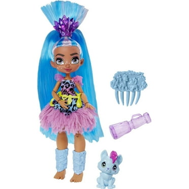 Cave Club Tella Doll (8 - 10-Inch) Prehistoric Fashion Doll with Dinosaur Pet