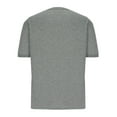 thumbnail image 4 of LYEAA Mens T Shirts Casual Short Sleeves Three Buttons Crew Neck Fitted Summer Pullover T-shirts Solid Soft Comfortable Breathable Men's Tops Gray 2XL, 4 of 5