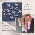 thumbnail image 5 of Monebena 3D Butterfly Charms for Nails 10Pcs Nail Charms Alloy Nail Jewels Nail Butterfly Design Nail Decoration for Acrylic Nails DIY Craft Nail Art Accessories, Gold, 5 of 14