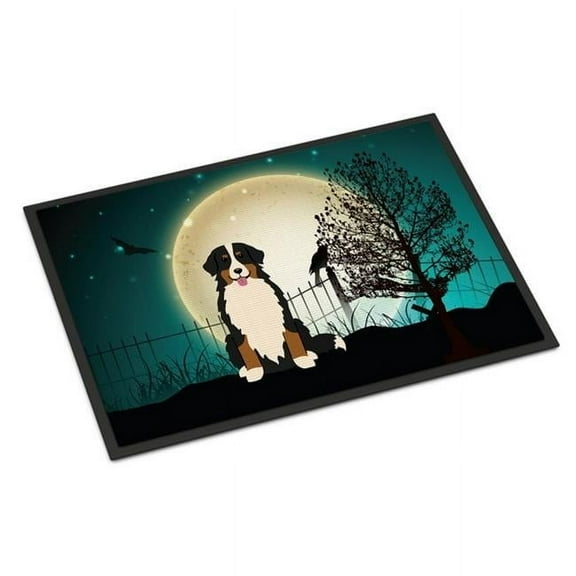 Carolines Treasures BB2226JMAT Halloween Scary Bernese Mountain Dog Indoor or Outdoor Mat, 24 x 0.25 x 36 in.