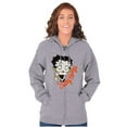 thumbnail image 4 of Betty Boop Zombie Cartoon Skeleton Zip Hoodie Sweatshirt Women Brisco Brands S, 4 of 6