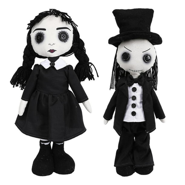 2 munecas fantasma de Halloween muneca aterradora de Halloween accesorio de terror juguete de decoracion de terror muneca de casa embrujada para Walmart en linea