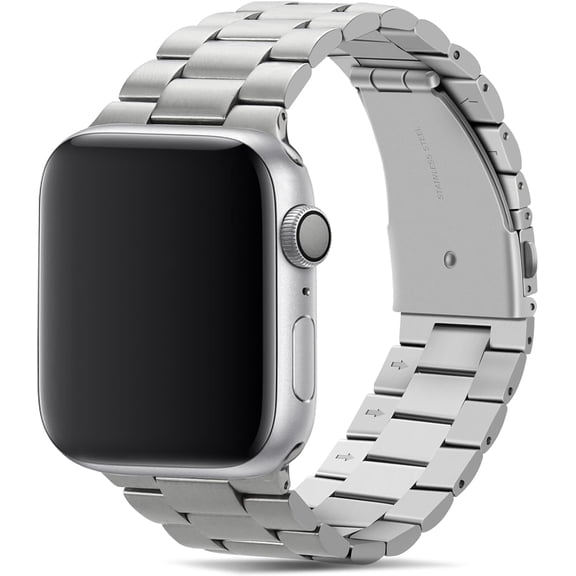 PLUMYHG-Band Compatible with Apple Watch Band 49mm 46mm 45mm 44mm 42mm Premium Stainless Steel Metal Replacement Strap Compatible with Apple Watch Ultra 3 2 1 Series 11 10 9 8 7 6 5 4 3 2 1 SE, Silve