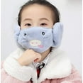 thumbnail image 3 of Girl 2-in-1 Warm Mask Earmuffs Cartoon Protector Thickened Windproof Outdoor Kid Boy Mask, 3 of 5