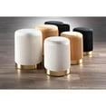 thumbnail image 6 of Marla Contemporary Nesting Pleated Ottoman Set in Gold Metal and Orange Velvet by LumiSource, 6 of 10