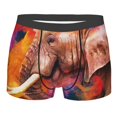 thumbnail image 5 of Uemuo Oil Paintings of Elephants Pattern Men's Boxer Briefs,Trunk Anti-Chafing,Comfortable, Durable, and Stylish Underwear-X-Large, 5 of 9
