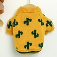 thumbnail image 6 of Knitted Pullover Dog Sweater, Turtleneck Pet Cat Sweater, Cold Weather Puppy Sweater Stitching Knitwear with Leash Hole for Small Medium Dogs, 6 of 8