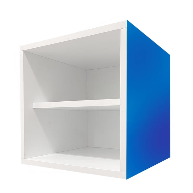 Buro Flotante Baño Mdf Anti Humedad Bocina Azul