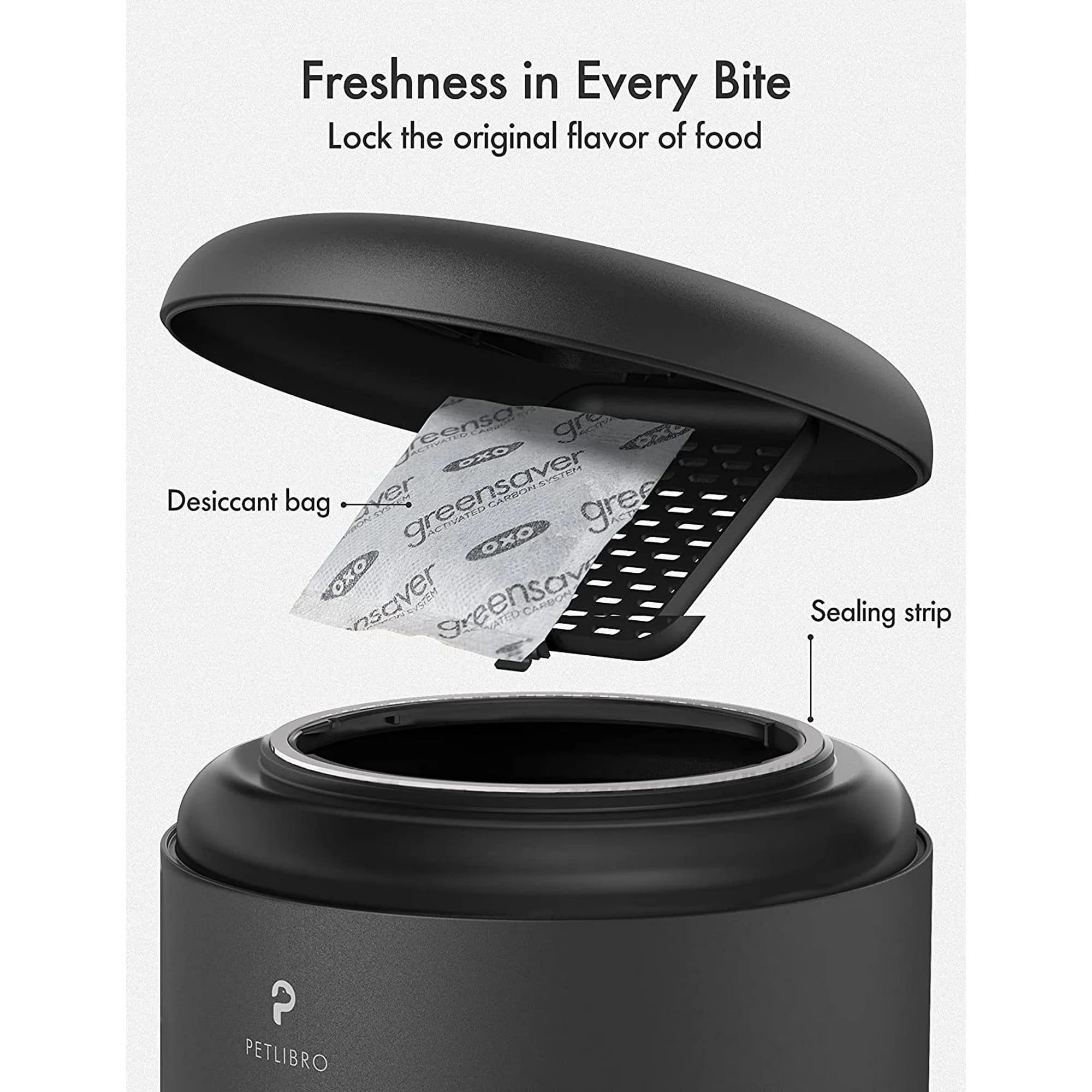 PETLIBRO  Automatic Cat Feeder, Single Stainless Tray for Cats & Dogs, 5G WiFiApp Control,Black