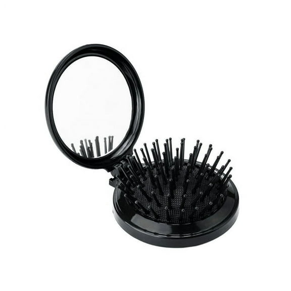 Gecheer Mini Pocket Hair Comb with Mirror Folding Brush Travel Hair Brush