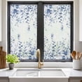 thumbnail image 3 of Blue Eucalyptus Window Privacy Film, Botanical Plant Rustic Branch Floral Static Cling UV Sun Blocking Tint Film Heat Control Windows Films for Bedroom Bathroom, Window Stickers 17.7"x39.3", 3 of 8