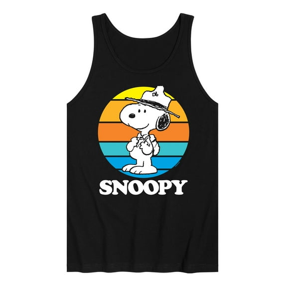 Peanuts - Snoopy Beagle Scout Sunset - Men's Jersey Tank Top