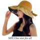 thumbnail image 4 of Sombrero de pescador con lazo de ala ancha, transpirable, con protección solar UV para mujer, sombrero para el sol, sombreros de playa para fiestas al aire libre, 4 of 5