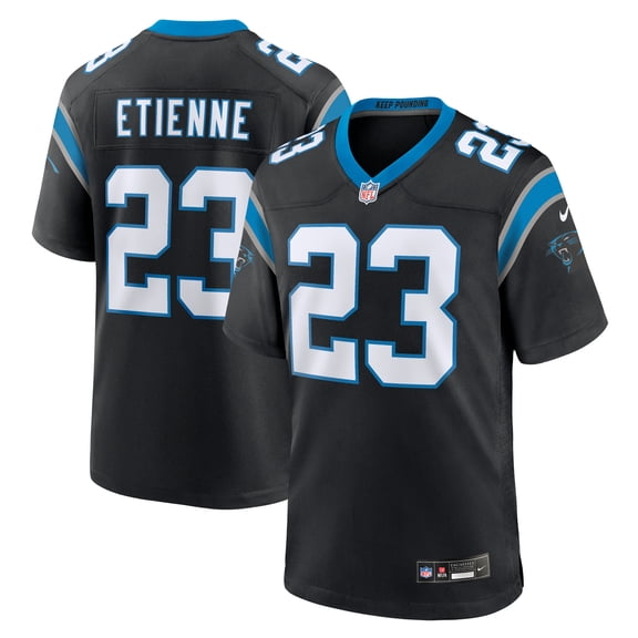 Men's Nike Trevor Etienne Black Carolina Panthers Team Game Jersey