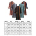 thumbnail image 4 of IBTOM CASTLE Men's Muslim Thobe Long Sleeve Striped Robe Gown Arab Islamic Kaftan Abaya Dress Middle East Dubai Ramadan Clothing 2XL Orange, 4 of 8