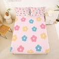 thumbnail image 5 of Homewish Colorful Kawaii Floral Queen Sheets,Cute Flowers Queen Sheet Sets,Pink,4pcs,1 Flat Sheet, 1 Fitted Sheet and 2 Pillowcases, 5 of 6